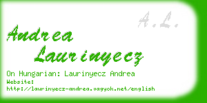 andrea laurinyecz business card